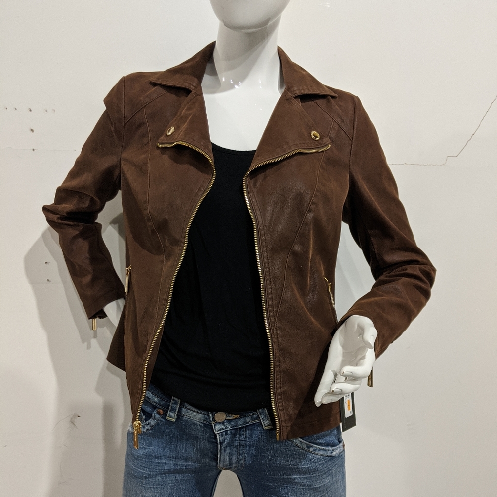 Kenneth Cole Reaction Faux Leather Suede Jacket